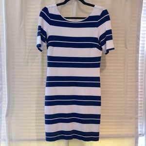 Banana Republic dress, blue & white stripes, size 6